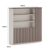 Anders-B Executive Office Wooden Open Display Shelf Cabinet